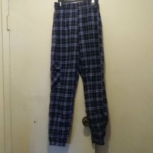 Plaid Cinch waist pants